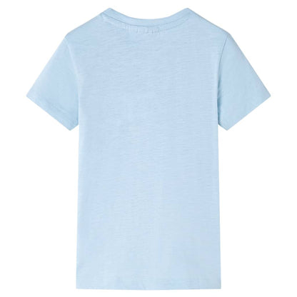 Kindershirt 128 lichtblauw