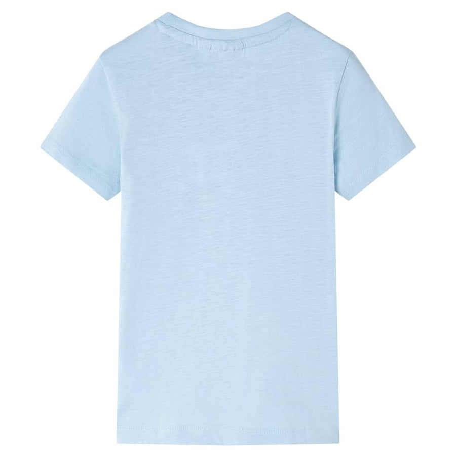 Kindershirt 128 lichtblauw