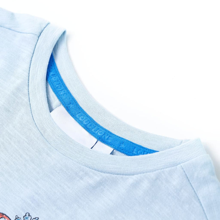 Kindershirt 128 lichtblauw