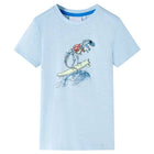 Kindershirt lichtblauw maat 140 katoen