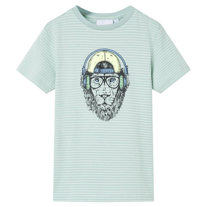 Kindershirt met strepen 104 lichtmint 104