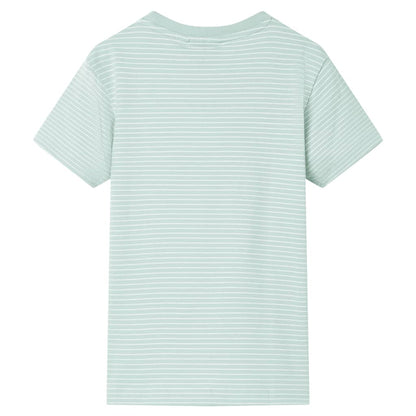 Kindershirt met strepen 104 lichtmint 104