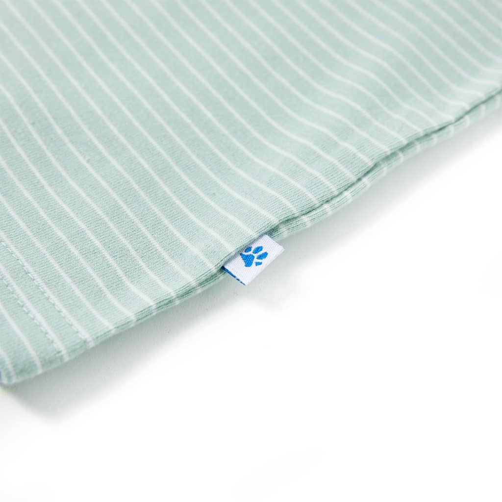 Kindershirt met strepen 104 lichtmint 104