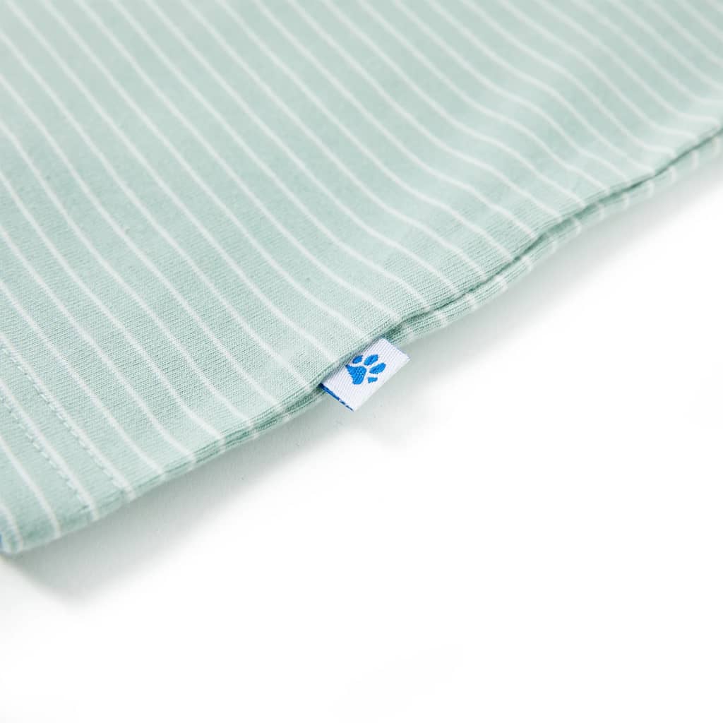 Kindershirt met strepen 116 lichtmint 116