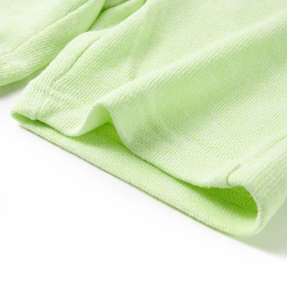 Kindershorts met trekkoord 140 neongeel