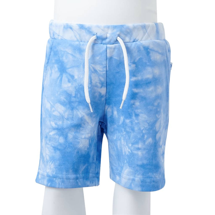 Kindershorts met trekkoord 128 zachtblauw