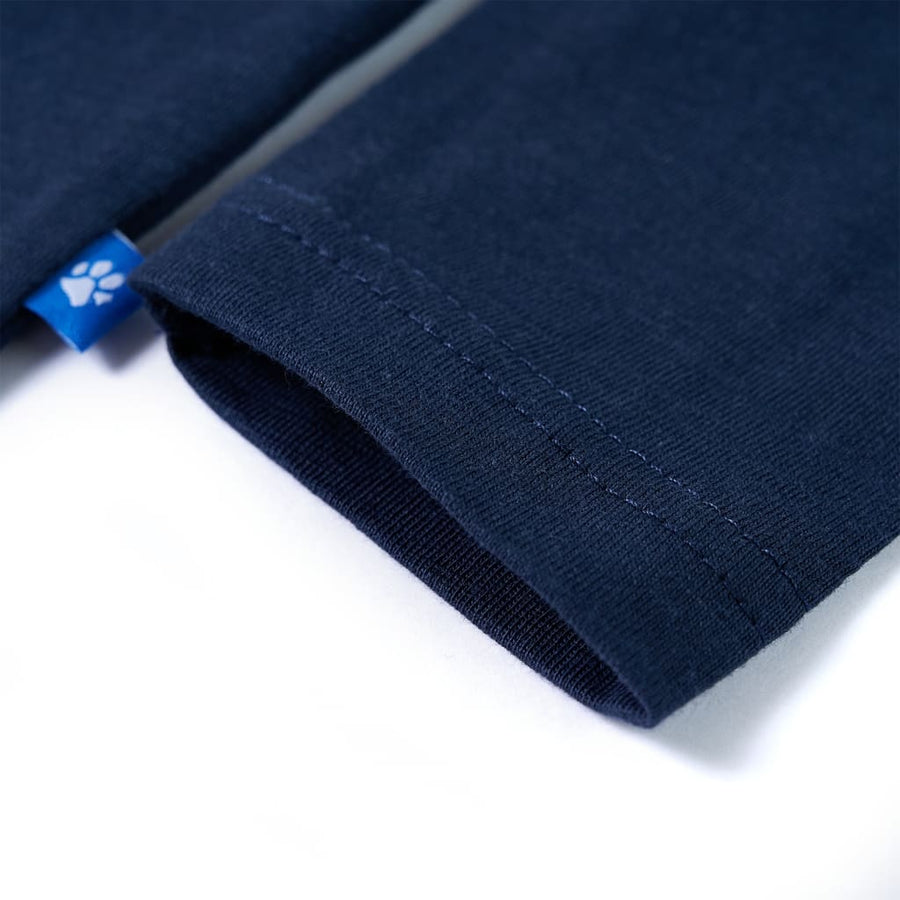 Kindershirt met lange mouwen 104 gemêleerd marineblauw Marineblauw