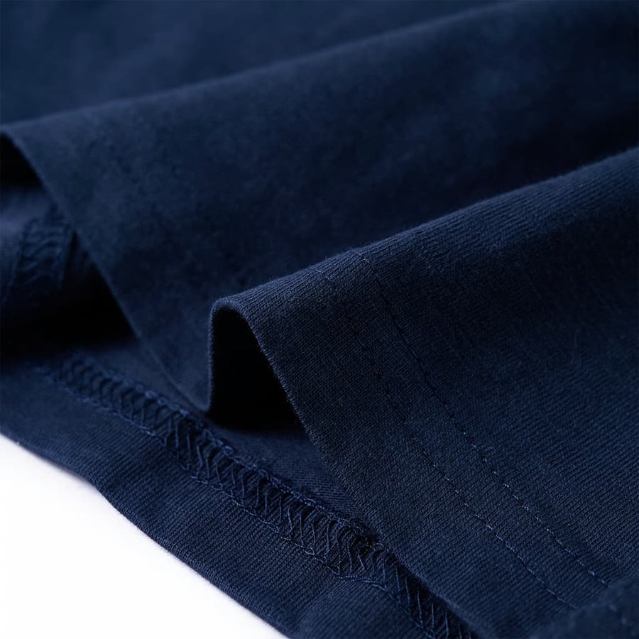 Kindershirt met lange mouwen 104 gemêleerd marineblauw Marineblauw