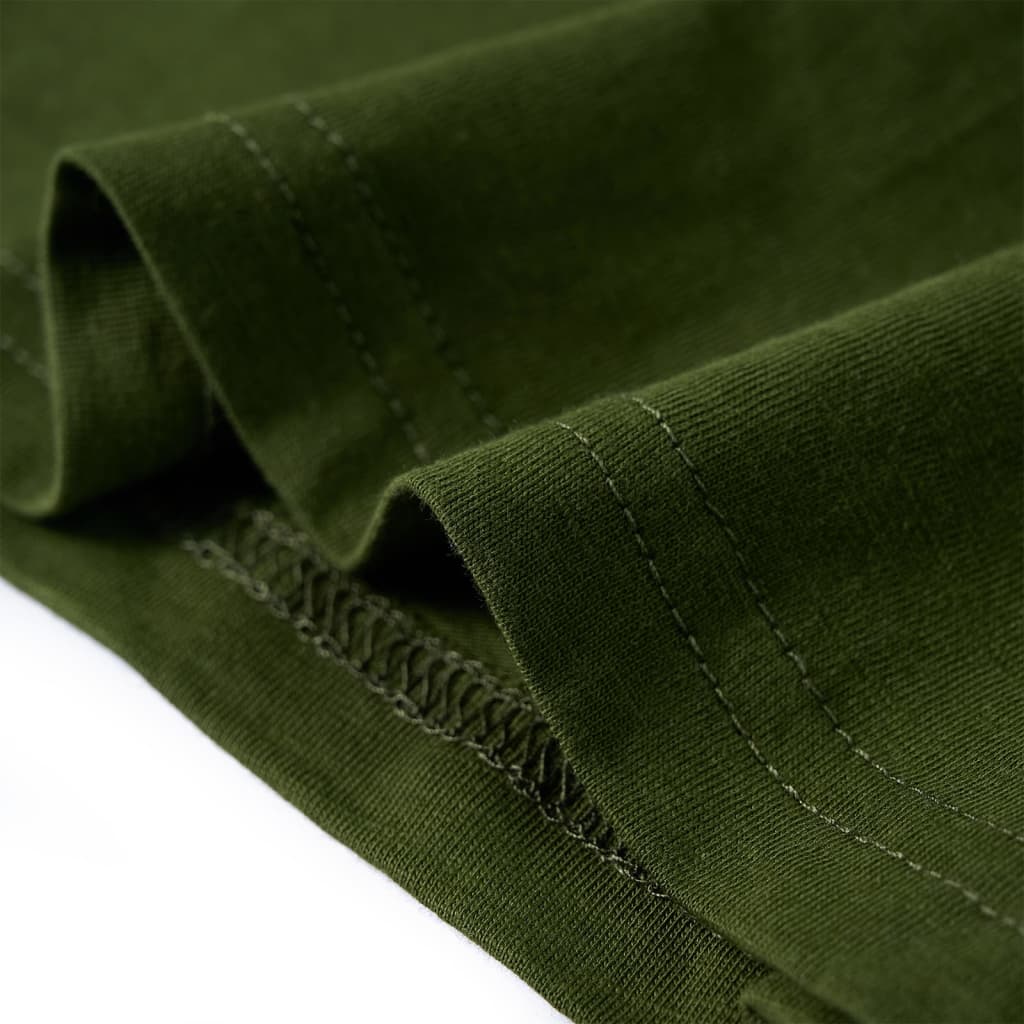 Kindershirt met lange mouwen 104 donkerkakikleurig Kaki 104