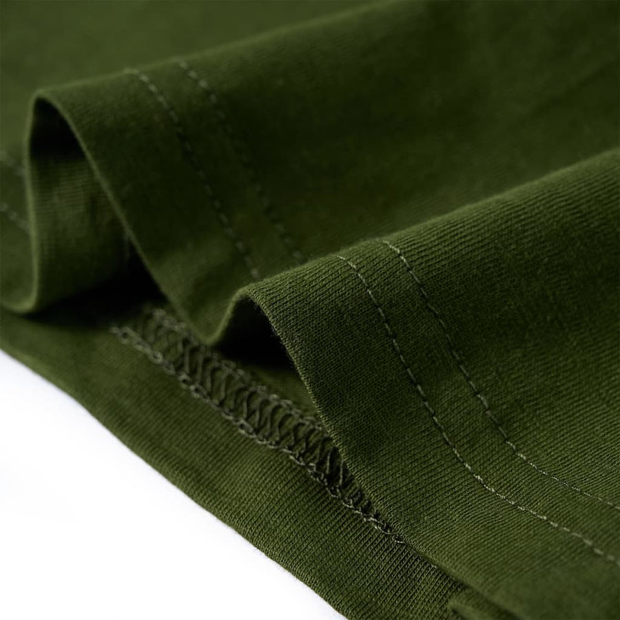 Kindershirt met lange mouwen 104 donkerkakikleurig Kaki 104