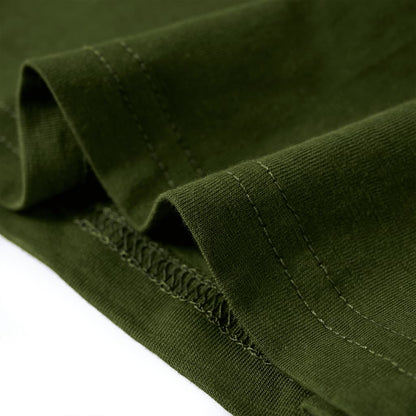 Kindershirt met lange mouwen 116 donkerkakikleurig Kaki 116