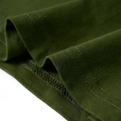 Kindershirt met lange mouwen 128 donkerkakikleurig Kaki 128