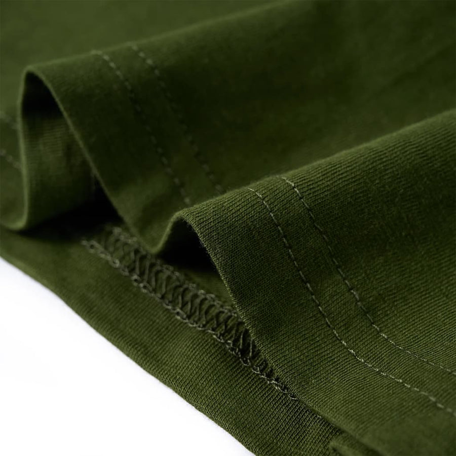 Kindershirt met lange mouwen 128 donkerkakikleurig Kaki 128