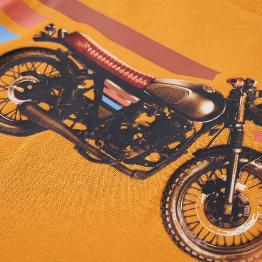 Kindershirt met lange mouwen 92 okerkleurig Oker