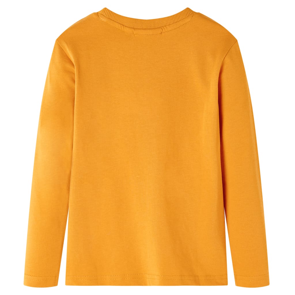 Kindershirt met lange mouwen 104 okerkleurig Oker 104