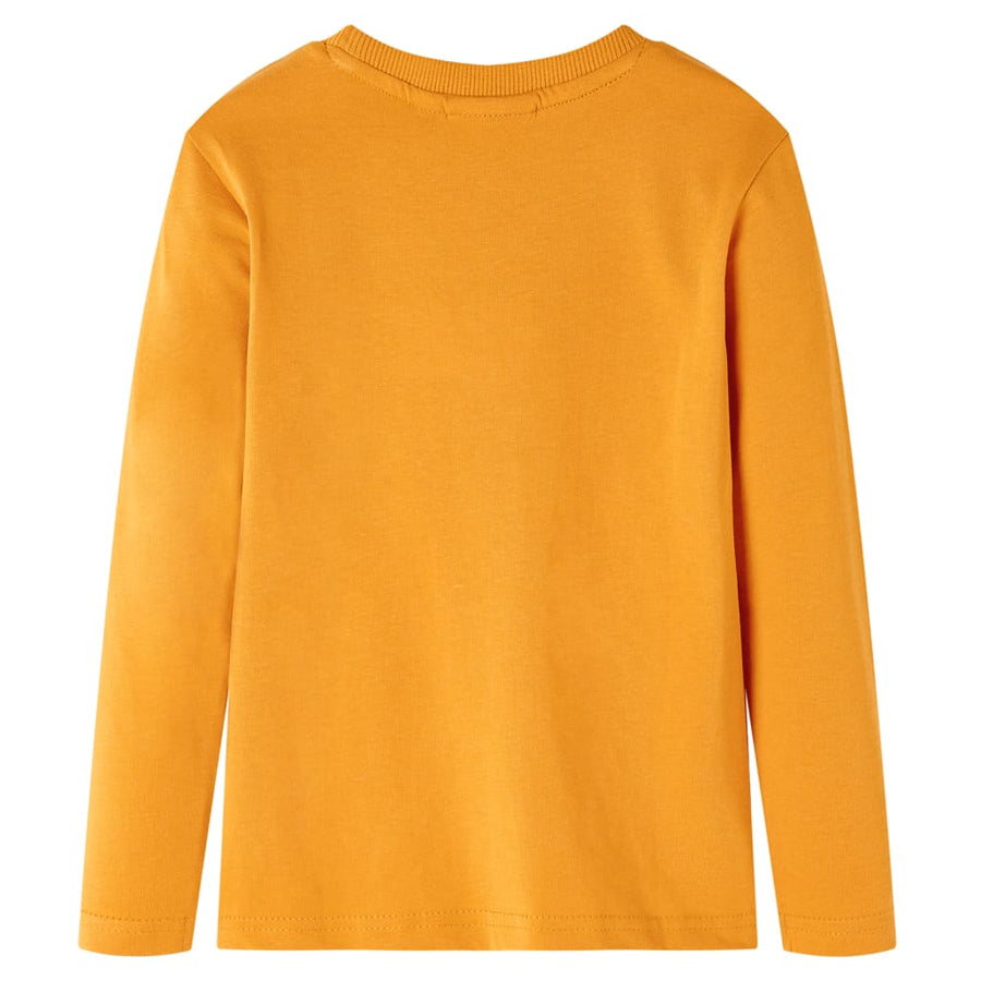 Kindershirt met lange mouwen 104 okerkleurig Oker 104