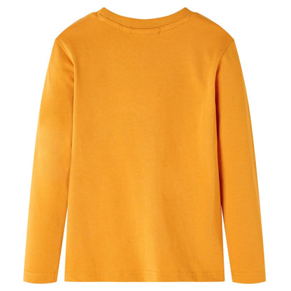 Kindershirt met lange mouwen 116 okerkleurig Oker 116
