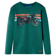 Kindershirt lange mouwen 92 groen
