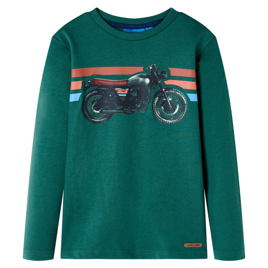Kindershirt met lange mouwen 92 groen Groen