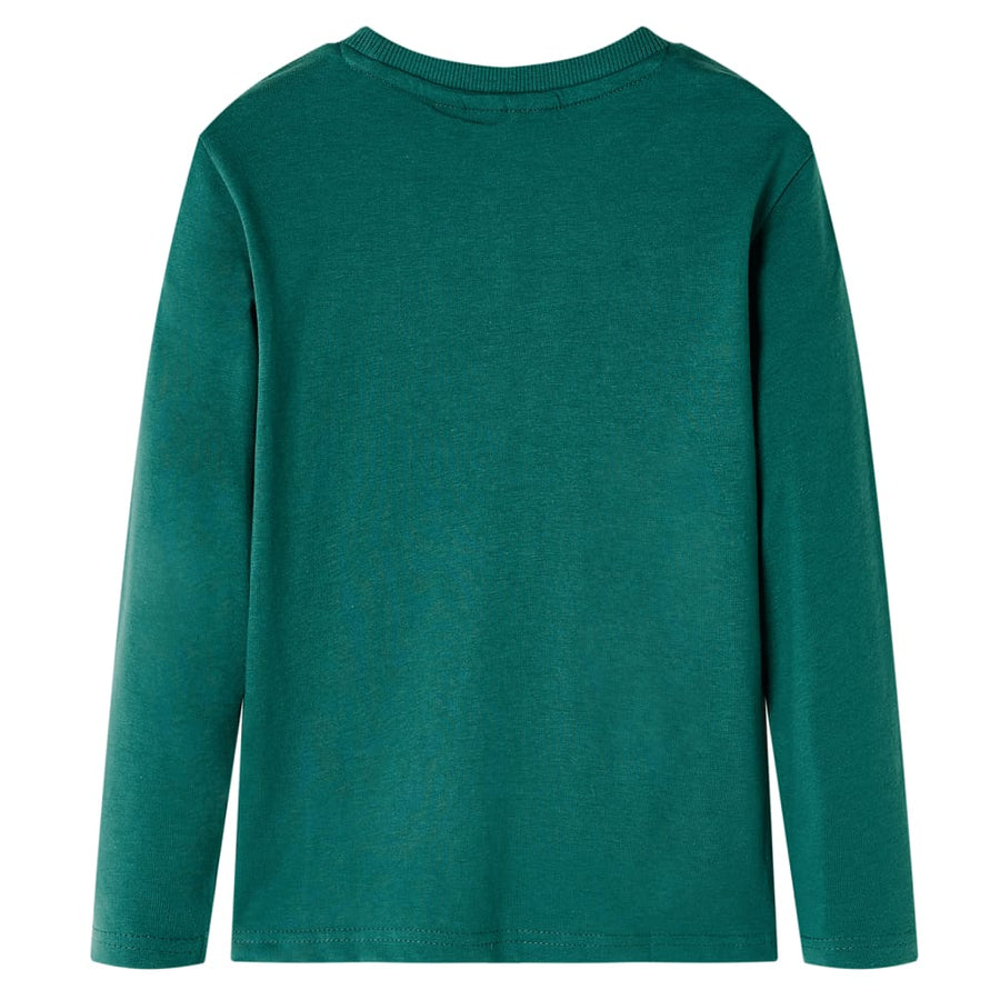 Kindershirt met lange mouwen 92 groen Groen