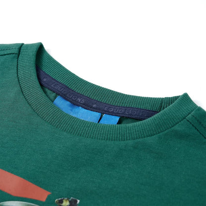 Kindershirt met lange mouwen 92 groen Groen