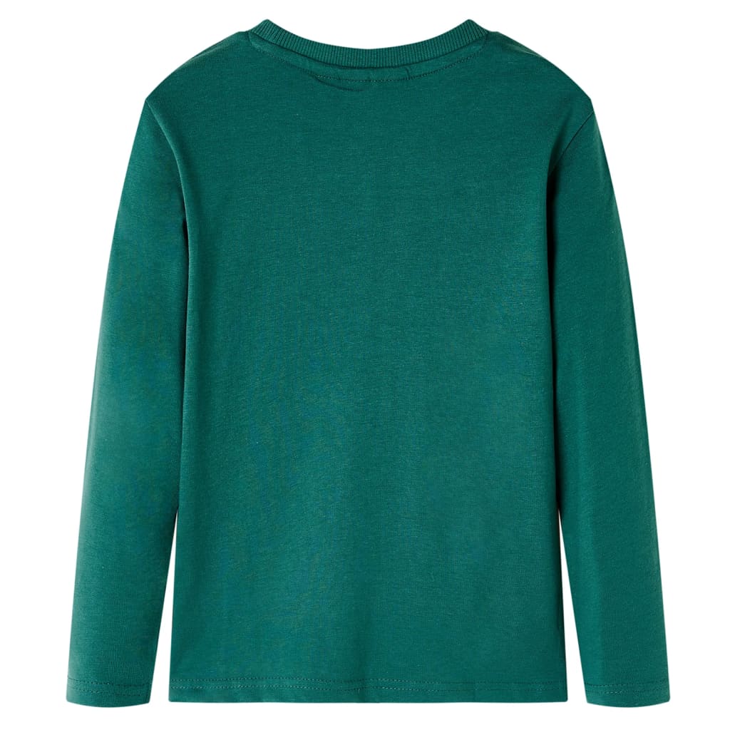Kindershirt met lange mouwen 128 groen Groen