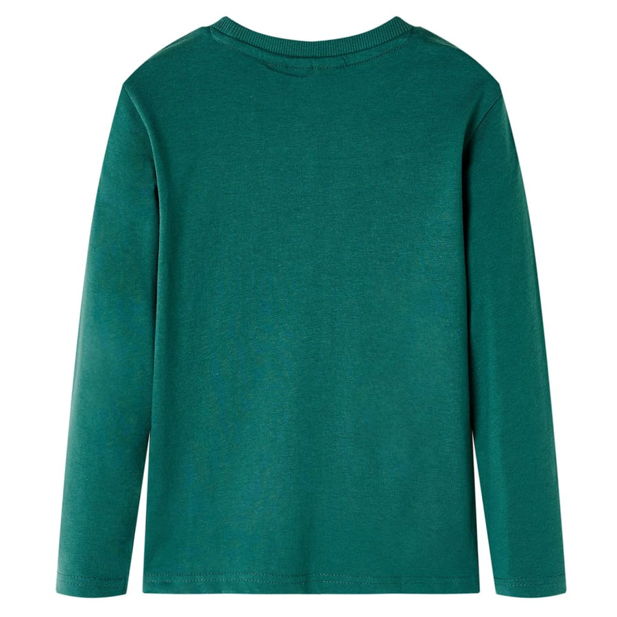 Kindershirt met lange mouwen 128 groen Groen