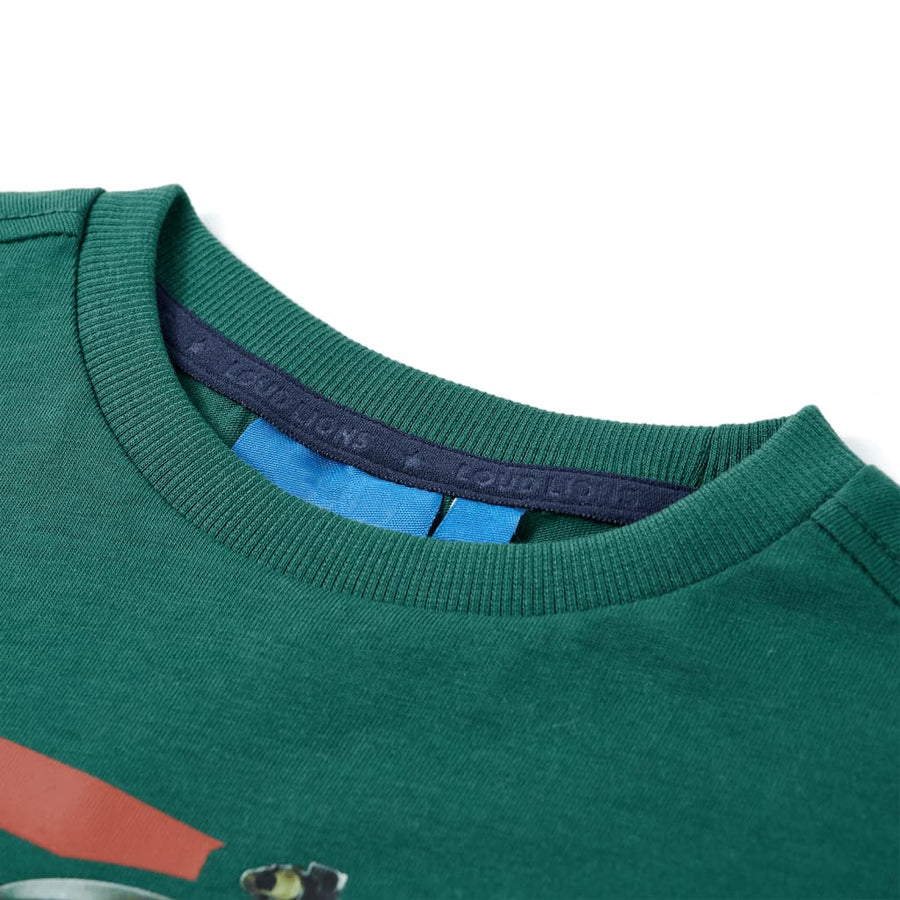 Kindershirt met lange mouwen 128 groen Groen
