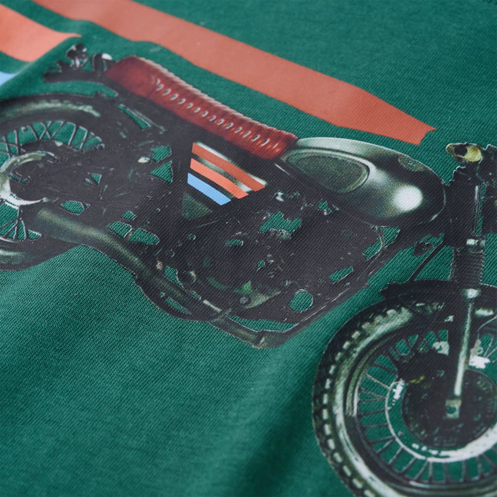 Kindershirt met lange mouwen 128 groen Groen