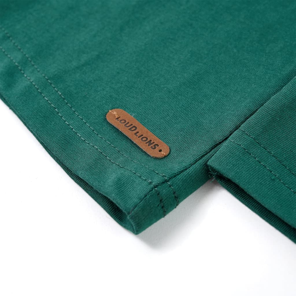 Kindershirt met lange mouwen 128 groen Groen