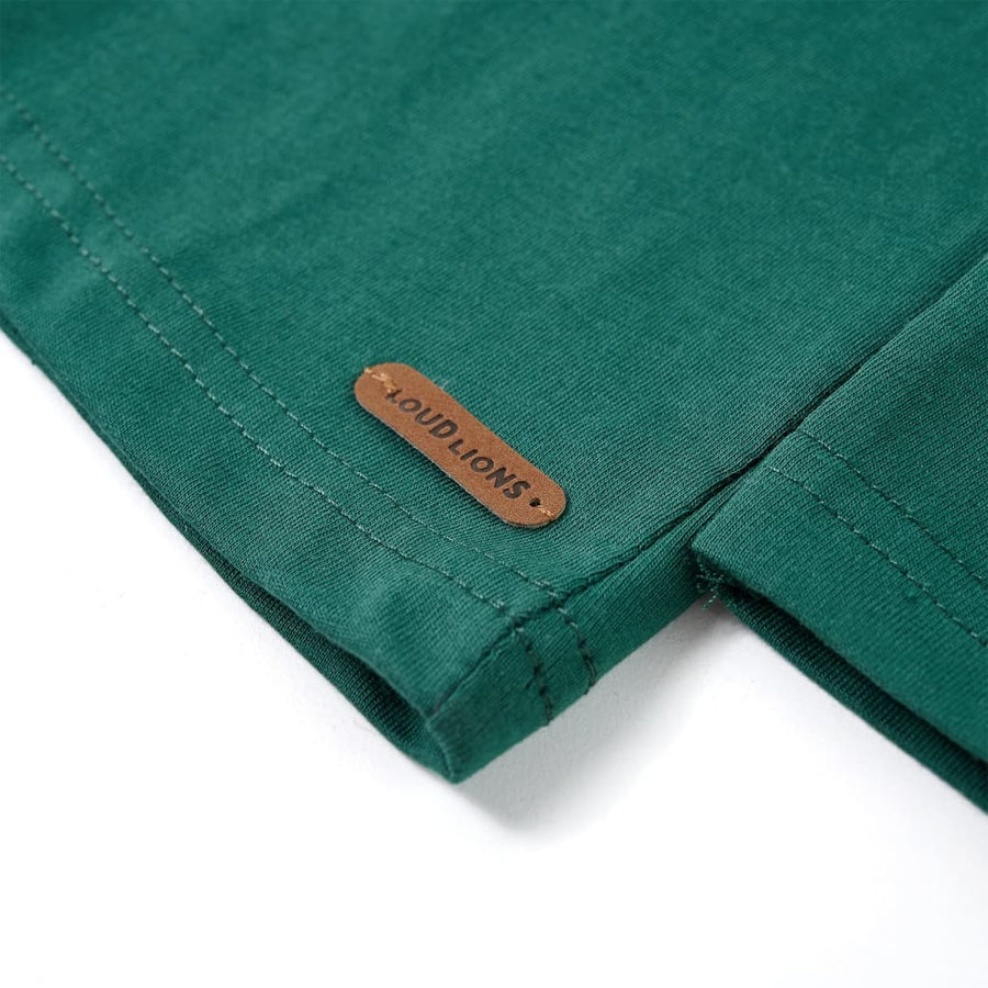 Kindershirt met lange mouwen 128 groen Groen