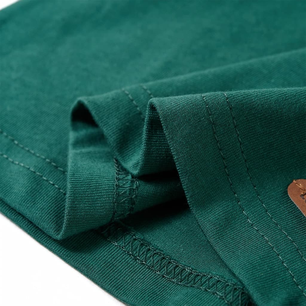 Kindershirt met lange mouwen 128 groen Groen