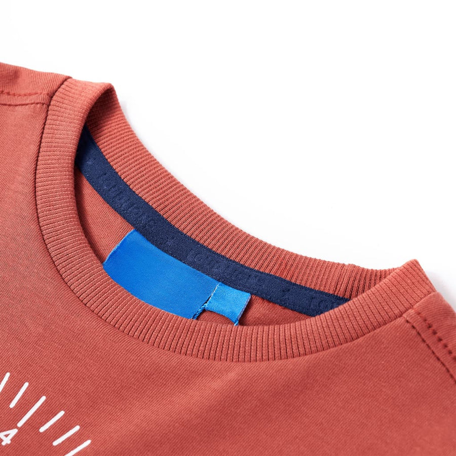 Kindershirt met lange mouwen 104 hennakleurig Henna