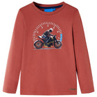 Children's long-sleeved shirt 116 henna-colored