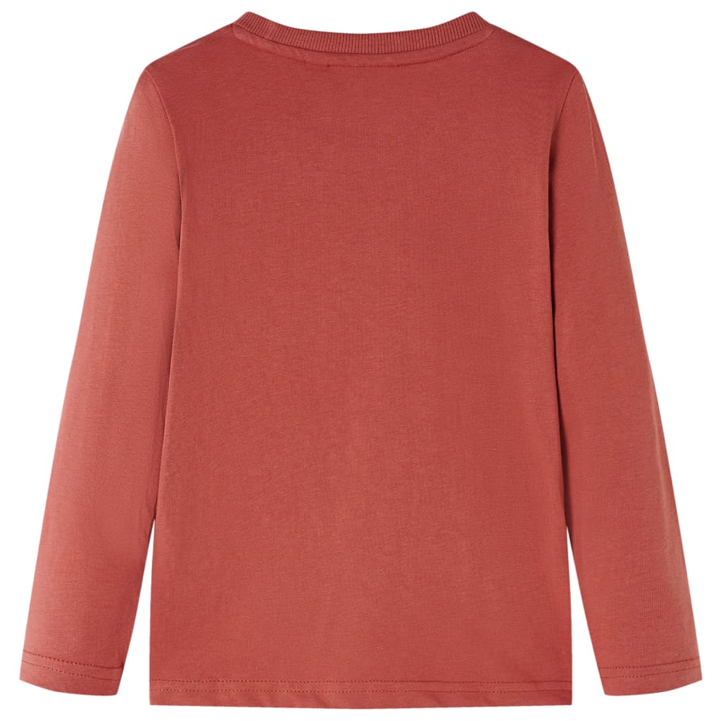 Kindershirt met lange mouwen 116 hennakleurig Henna