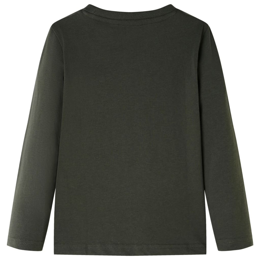 Kindershirt met lange mouwen 104 kakikleurig Kaki 104