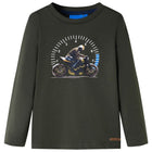 Children's long-sleeved shirt 116 khaki