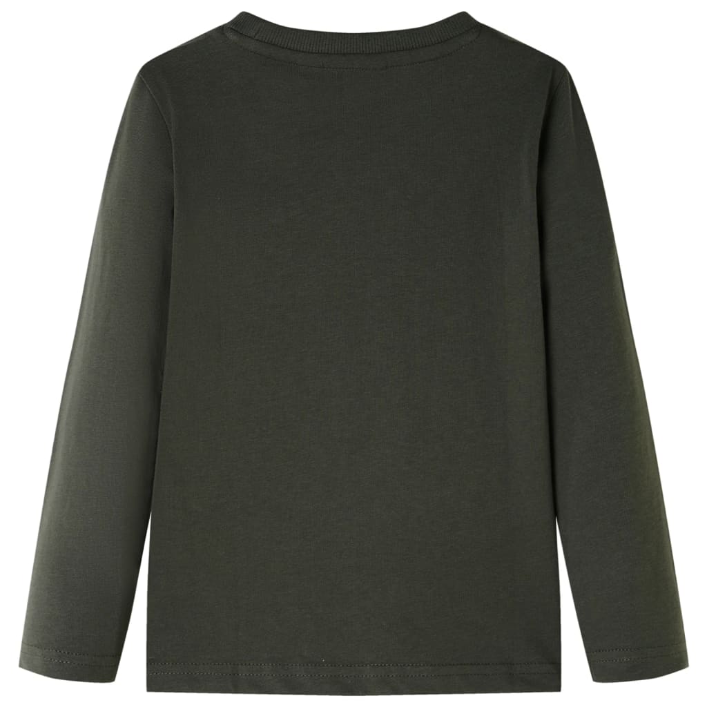 Kindershirt met lange mouwen 116 kakikleurig Kaki 116