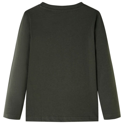 Kindershirt met lange mouwen 116 kakikleurig Kaki 116