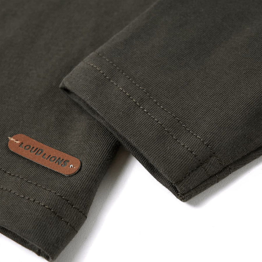 Kindershirt met lange mouwen 116 kakikleurig Kaki 116