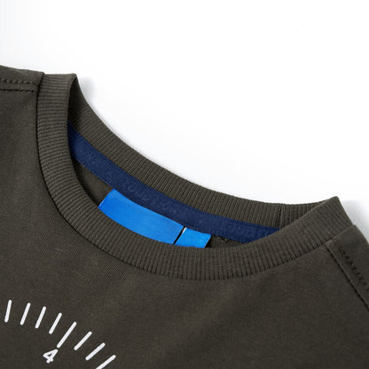 Kindershirt met lange mouwen 128 kakikleurig Kaki 128