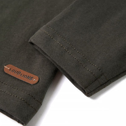 Kindershirt met lange mouwen 128 kakikleurig Kaki 128