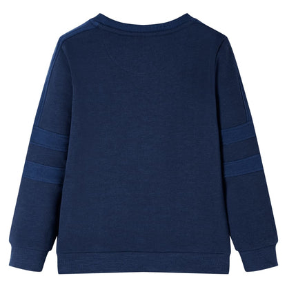Kindertrui 92 gemêleerd marineblauw Marineblauw 104