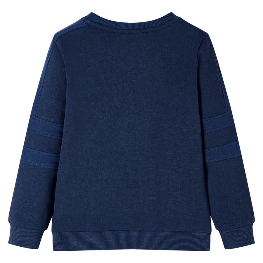 Kindertrui 92 gemêleerd marineblauw Marineblauw 104