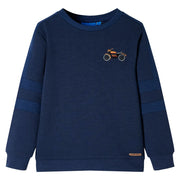 Kindertrui 116 gemêleerd marineblauw