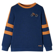 Kindertrui 116 indigo-blauw katoen