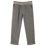 Kinderbroek 104 ecru geruit katoen