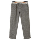 Kinderbroek 116 ecru geruit