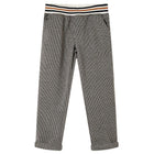 Kinderbroek 140 ecru geruit