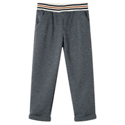 Kinderbroek 140 geruit antraciet